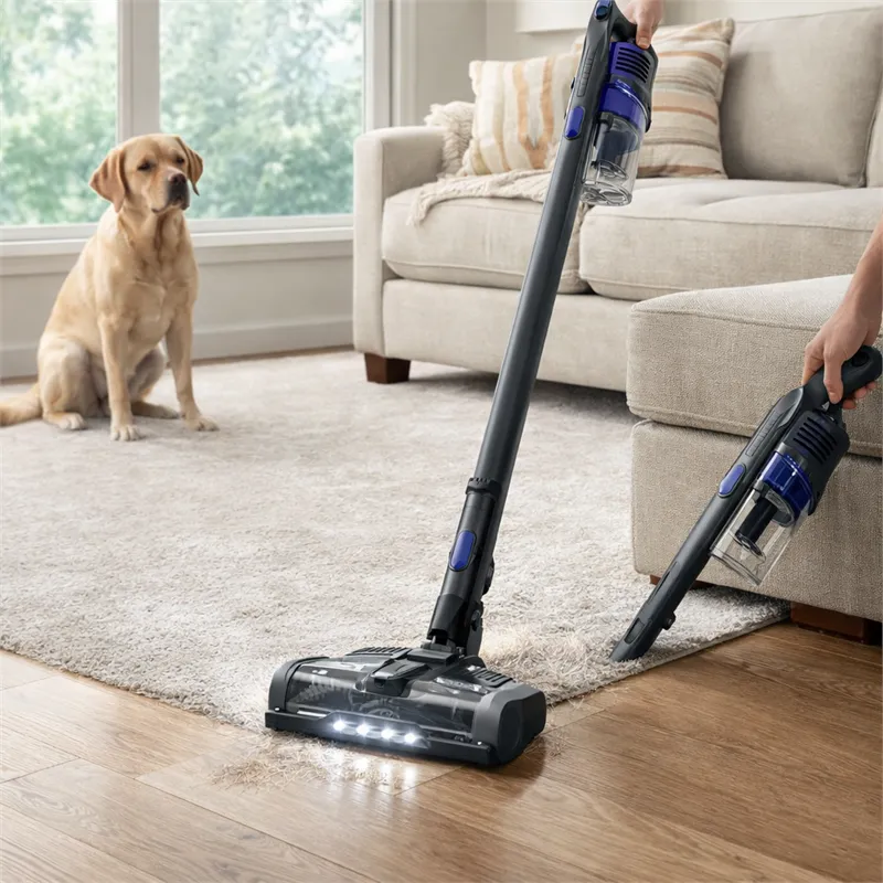 Shark IX141 Pet Cordless Vacuum in use